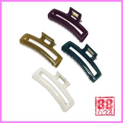 【 全色セット まとめ売り ★】 スクエア バンスクリップ クリア ボカシ カラー ヘアアクセ ヘア アクセサリー ヘアアクセサリー シンプル 大人 髪留め おしゃれ ペア シミラー お揃い シェア HA074 韓国