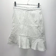 ◇ ◎●未使用● BE RADIANCE ウエストゴム 新品タグ ミニスカート フレア スカート サイズF ホワイト レディース E  【1404020004656】