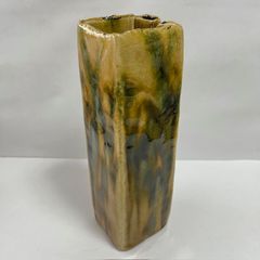 陶芸家 マーカス・レッチャー 瀬戸角瓶 花入 角花入 師 鈴木青々