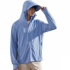 新品 通気性 日焼け防止 速乾 軽量 顔まで サムホール付き UPF50+『6サイズ』広いつば 体型カバー 長袖 メンズ ラッシュガード [WEUOPG]