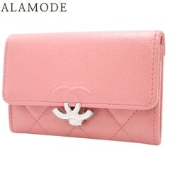 CHANEL(シャネル) ココマーク フラップカードケース カードケース カードホルダー 名刺入れ コインケース レザー ピンク シルバー金具 AP1174 レディース 40601121754【中古】【アラモード】