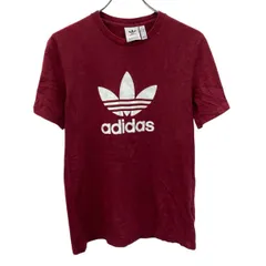 adidas 半袖 プリントTシャツ M レッド アディダス プルオーバー ビッグロゴ スポーティー 古着卸 アメリカ仕入 a705-5845