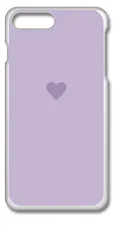 【新品未使用】iPhone7 Plus iPhone8 Plus アイフォン7/8プラス クリア ハードケース (ラベンダー) 小ハート ワンポイント くすみカラー カバー スマホケース cl-iphone7plus-358