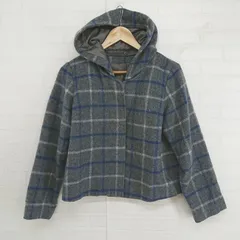 ◇ Karl Park Lane チェック ウール混 長袖 ジャケット コート サイズM グレー ブルー系 レディース P  【1305040002861】のサムネイル