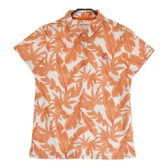 サイズ：2 JACK BUNNY ジャックバニー  半袖ポロシャツ 総柄 オレンジ系 [240101406193]# ゴルフウェア レディース ストスト