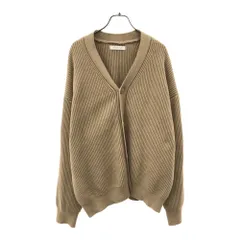 フリークスストア 長袖 Vネック リブ ニットカーディガン L ベージュ系 FREAK'S STORE メンズ