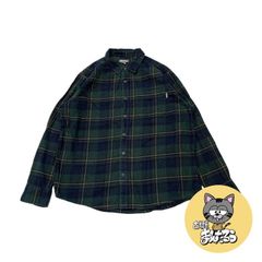 90s 古着 エディーバウアー 長袖シャツ チェック柄 ゆるダボ XL