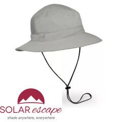 新品 ★ コストコ Solar Escape バケットハット UVカット グレー メンズ レディース 男女兼用 ワンサイズ フリーサイズ 調整可能 サングラスループ付 紫外線防止 吸汗速乾 折りたたみ あごヒモ バケハ 帽子 ハット ソーラーエスケイプ