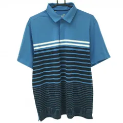 アンダーアーマー 半袖ポロシャツ ブルー×ネイビー メンズ LG/G/G ゴルフウェア UNDER ARMOUR