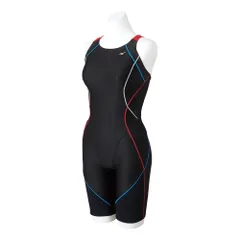 [ミズノ] スイム 水泳 スイミング フィットネス 水着 ジム用 レディース EZスイム オールインワン N2JG2325 ブラック/レッド XL [ブラック/レッド] [XL]