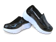 GS-0292　SLIM COACH/スリムコーチ　エクササイズローファー　エナメルブラック