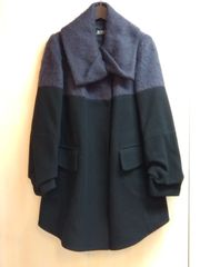 M24　リツコシラハマ　デザインコート　シャギー素材コート