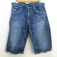 G■リーバイス/Levi's 503 ローライズリラックスフィットショートパンツ【W32/L14】紺/men's/115【中古】■
