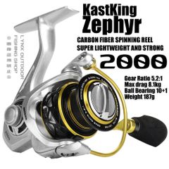 kastking ゼファー 2000 カーボン スピニングリール カストキング