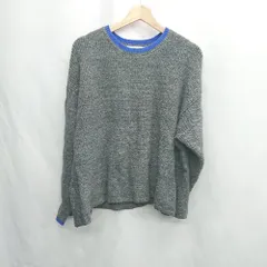 ◇ ⊆ AMERICAN HOLIC アメリカン ホリック シンプル 長袖 ニットセーター サイズL グレー系 メンズレディース E  【1505220002562】