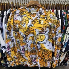 激レア【正規品】WACKO MARIA ワコマリア 希少 アロハ 虎 M WACKO MARIA(ワコマリア) 22SS虎柄アロハシャツ オレンジ サイズ