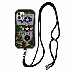 [iPhone12 Pro Max] iPhoneSE 第3世代 第2世代 i-coronケース スマホショルダー付 アイフォン 15 Pro 15 Plus XS XR スマホケース 肩掛け 斜め掛け 耐衝撃 ロゴデザイン 迷彩柄 かわいい