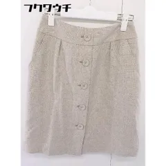 ◇ NOLLEY'S sophi ノーリーズソフィー ラメ糸 膝丈 台形 スカート サイズ36 ベージュ系 レディース  【1107150010374】