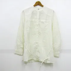 ユニクロ リネンレーヨンチュニックブラウス シャツ トップス 七分袖 大きいサイズ レディース XLサイズ ホワイト UNIQLO 【中古】