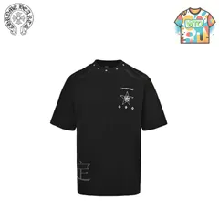 【今日特価】Chrome Hearts 25SS モザイク梵文スタープリント T シャツ-1