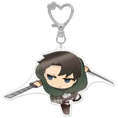 【中古】キーホルダー・マスコット(キャラクター) リヴァイ ぬいぐるみに デカアクリルキーホルダー 「進撃の巨人 Season 2」