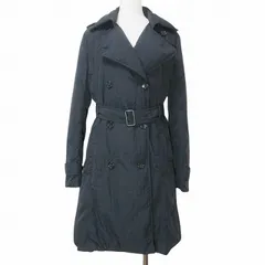 セオリーリュクス theory luxe ナイロン ロングダウントレンチコート ダブル ベルト付き 40 L相当 黒 ブラック IBO70 X