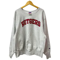 Champion (チャンピオン) REVERSE WEAVE  リバースウィーブ 00s RUTGERS プリントロゴ スエット トレーナー 裏起毛 XL グレー メンズ（DESE）/043