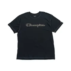 【最終値下げ SALE】Champion チャンピオン ステッチTシャツ ロゴ プリント ワンポイント ブラック 3XL B202507