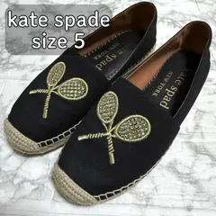 kate spade new york エスパドリーユ 刺繍　フラットシューズ スニーカー スリッポン テニス ラケット