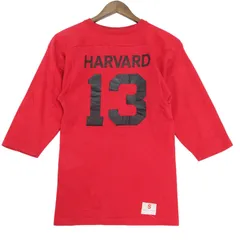 70年代 USA製 Champion チャンピオン HARVARD ハーバード フットボールＴシャツ ヴィンテージ レッド (メンズ S) 中古 古着 A4367