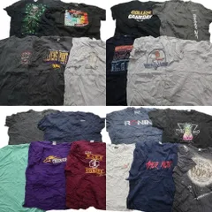 古着卸 まとめ売り カラーmixプリント 半袖Tシャツ 20枚セット (メンズ 2XL ) リーボック キャラクター スカル スヌーピー 中古古着 MY9048