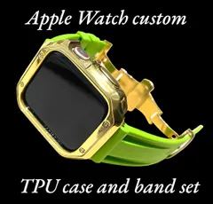 Gr カスタム セット アップルウォッチバンド ラバーベルト Apple Watch カバー ケース メンズ レディース 38mm 40mm 41mm  42mm44mm45mm46mm49mm
キラキラ　極艶コーティング　シリコンバンド
