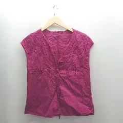 ◇ ⊂Φ Simplicite シンプリシテェ パンチングレース ノースリーブ ブラウス サイズ表記なし パープル レディース E  【1502060011419】のサムネイル