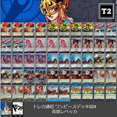 ワンピ－スデッキ(日本語)／青黒レベッカ／トレカ通信 OPdecks-024／【ONE PIECE CARD GAME DECK：(Blue/Black) Rebecca】のサムネイル