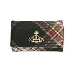 【新品】Vivienne Westwood ヴィヴィアンウエストウッド DERBY 51020001U-S001K- キーケース BIOGREEN SAFFIANO PRINTED D101 TARTAN BROWN/BLACK 送料無料 プレゼント ギフト 