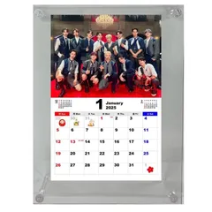 SEVENTEEN セブンティーン セブチ 2025 フォトフレーム付き 卓上 カレンダー 韓流 グッズ fx051-0