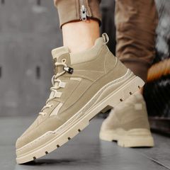 ブーツ メンズ モーターサイクルブーツ ファッショナブル トレンディ シューズ ニッチ クラシック 快適 スポーツ カジュアル かっこいい おしゃれ PU素材 バイクブーツ 街 メンズブーツ メンズファッション 春秋冬 カーキ