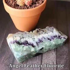 蛍石 原石 エンジェルフェザー フローライト 磨き インテリア 蛍石 天然石 パワーストーン 贈り物 プレゼント ご褒美 コレクション コレクター アイテム レディース メンズ