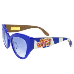 ドルチェ&ガッバーナ ドルガバ D&G DG4278-F 3040/19 サングラス アイウェア シチリアン カレット キャットアイ ブルー ロゴ DOLCE&GABBANA