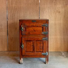 昭和レトロ　木製冷蔵庫　保冷庫① Japan vintage Wooden refrigerator Side cabinet / ジャパン