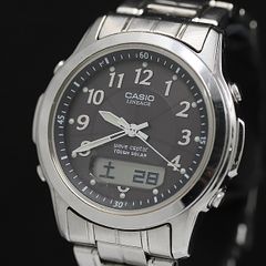 稼働 カシオ リニエージ 電波ソーラー アナデジ シルバー メンズ CASIO LINEAGE アナデジ シルバー ソーラー メンズ 時計 稼働 - メルカリ