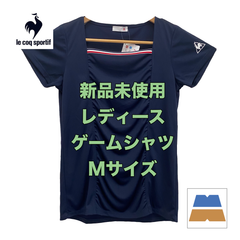 ＜新品・未使用＞lecoqsportif/ ルコックスポルティフ　レディース　ゲームシャツ　ネイビー　QTWPJA02
