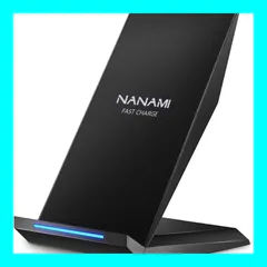 NANAMI ワイヤレス充電器 Qi認証 iPhone 16/15/14/13/12/11/SE/8シリーズ Galaxy S24/S23/S22/21(Ultra)/S20 他のqi機種対応 USB Type-C端子 最大15W出力 急速 置くだけ充電