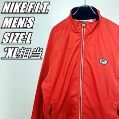 【US古着･90~00’s】NIKE F.I.T.　ナイキ　ジップアップジャケット　メンズ　サイズ表記L　XL相当　レッド×ブラック