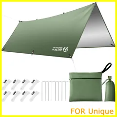 【色:ライトグリーン（300*400cm）】OUTDOORMASTER防水タープ Amazon | OUTDOORMASTER防水タープ テント キャンプ 遮熱 日除け