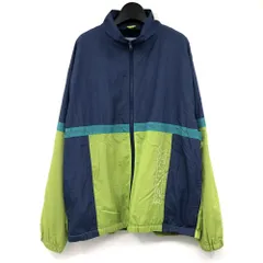 【中古】X-LARGE ナイロンジャケット サイズL ネイビー グリーン エクストララージ[17]