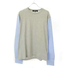 COMME des GARCONS HOMME DEUX コムデギャルソンオムドゥ 23AW スリーブ切替カットソー DL-T003 グレー ブルー Lのサムネイル