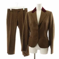 ポールスミス ブラック Paul Smith BLACK スーツ セットアップ テーラードジャケット シングル パンツ スラックス 千鳥格子柄 38 40 茶 ブラウン JKPMCW0006 PRPMCW0006 /AN36