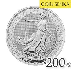 イギリス 2024 チャールズ3世 ブリタニア 2ポンド 1オンス 銀貨 【200枚】 (コインチューブ付き) m3742