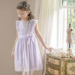 【ライラック】アンティークカラーレース&チュールドレス TAK キッズ キャサリンコテージ